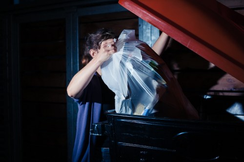 Office furniture being cleared by professionals